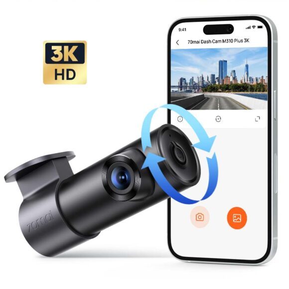 Camera Hành Trình 70mai M310 Plus 3K, Camera trước điều khiển giọng nói, độ phân giải 3K (UHD)