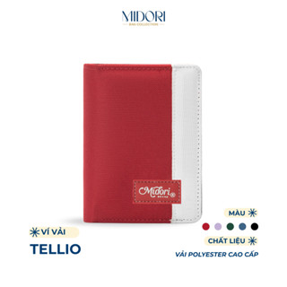 Ví Vải Gập Ba Nam Nữ TELLIO PHỐI Thời Trang Bóp Đựng Tiền Thẻ Nhiều Ngăn | MIDORI BAG COLLECTION