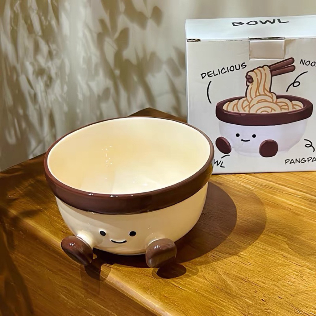 [Hoả Tốc] Bộ bát đĩa, tô ăn mì Pang Pang cute, gốm sứ dễ thương, bát sứ cute - cholaa