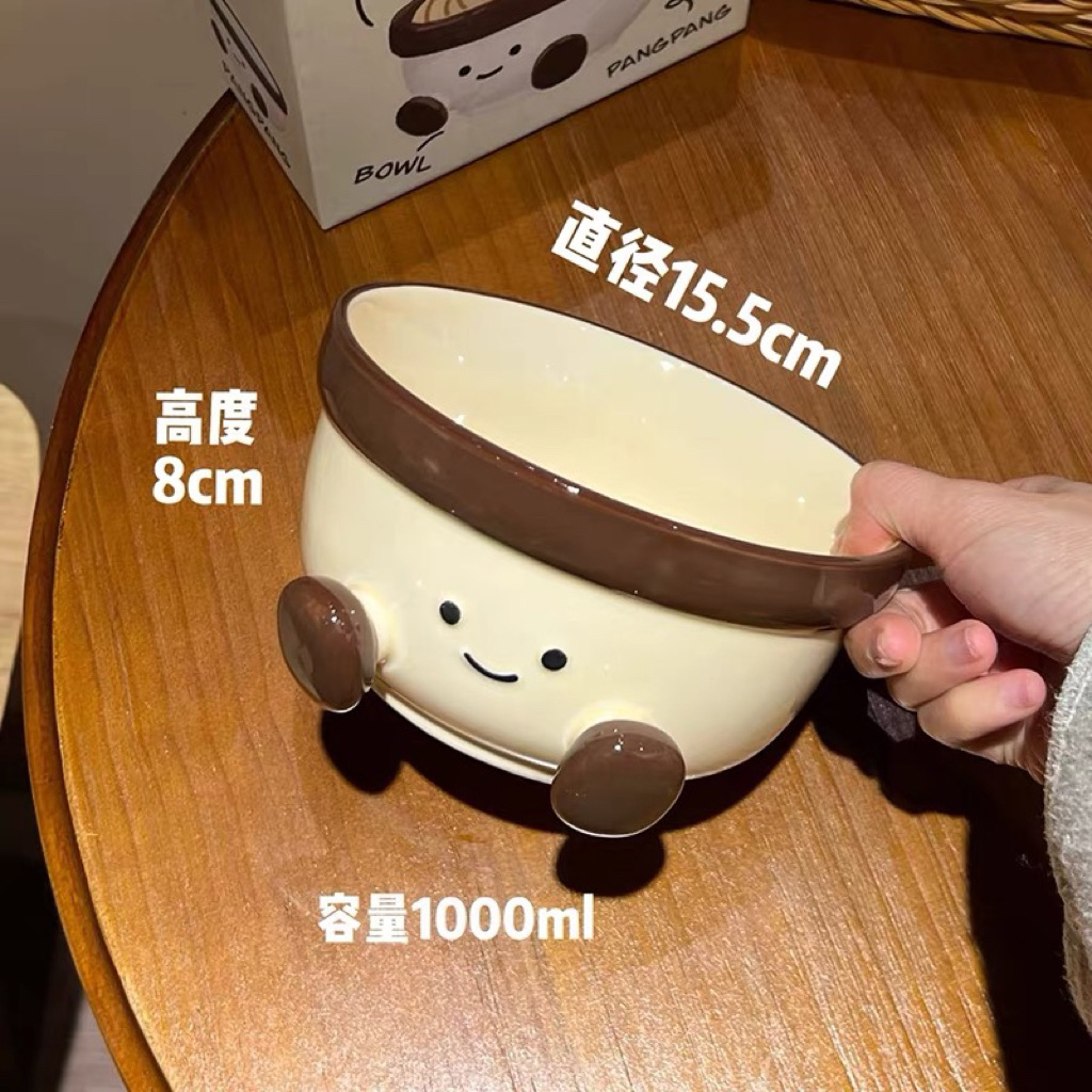 [Hoả Tốc] Bộ bát đĩa, tô ăn mì Pang Pang cute, gốm sứ dễ thương, bát sứ cute - cholaa