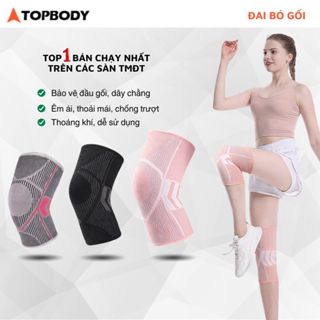 [1 Đôi] Đai Bó Gối Thể Thao Topbody, Băng Bảo Vệ Đầu Và Khớp Gối Tập Yoga, Gym, Bóng Đá, Chạy Bộ Kicosport DADOI
