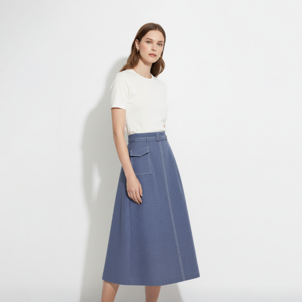 [ONLINE] Chân váy nữ Format  10005414 dây lưng rời