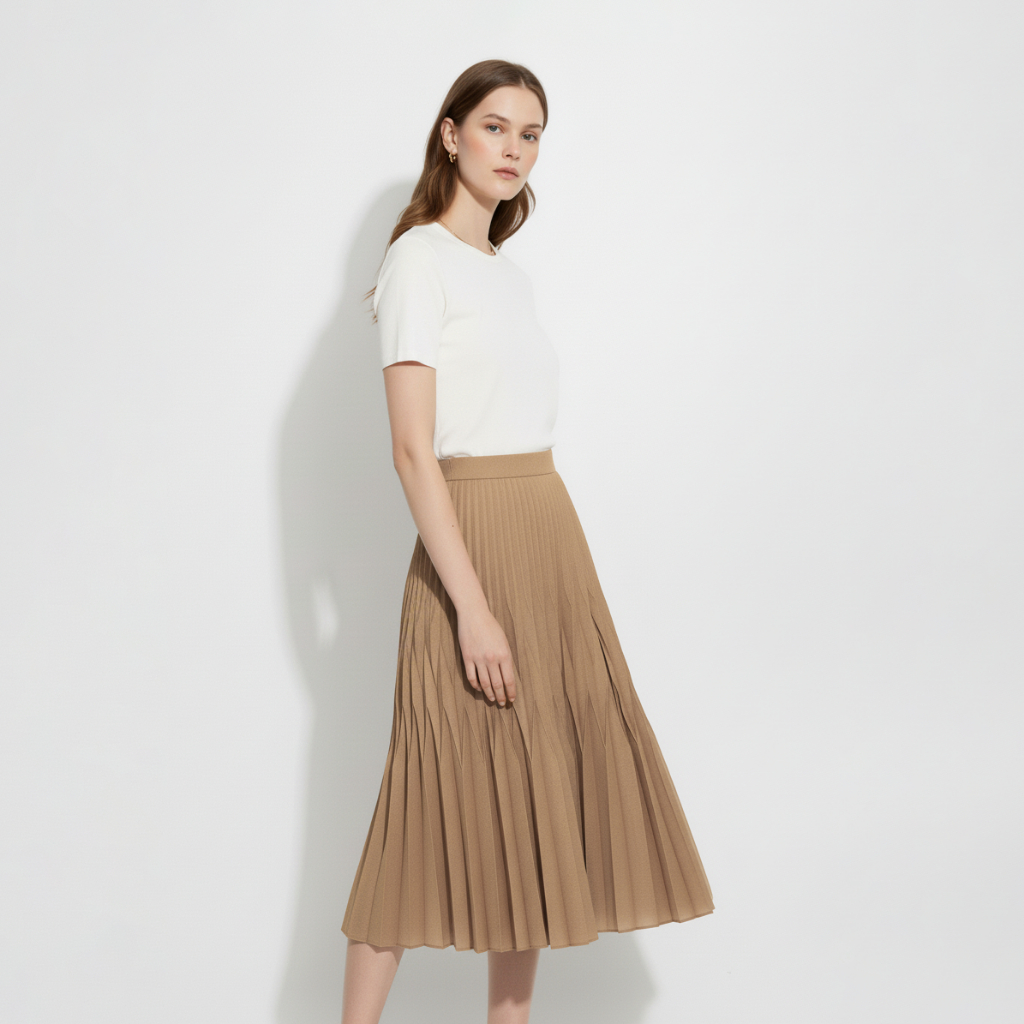 [ONLINE] Chân váy nữ  Format   10005416 thiêý kế dập ly cách điệu