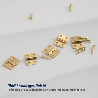 Bản lề mini kèm ốc vít trang trí nhà mô hình hanmade, cửa hộp mini