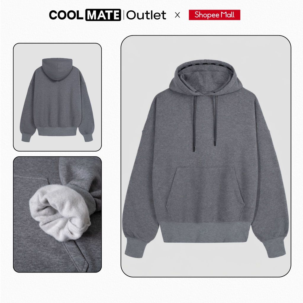 [Sale sốc] [Outlet-không đổi trả] Áo Hoodie Unisex Coolmate Oversize 84RISING trơn