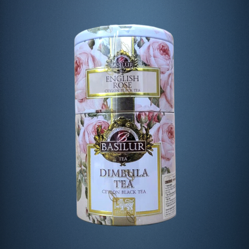 BASILUR - Hộp thiếc DIMBULA 100gr - TRÀ ĐEN NGUYÊN CHẤT HƯƠNG HOA HỒNG English Rose Ceylon Black Tea