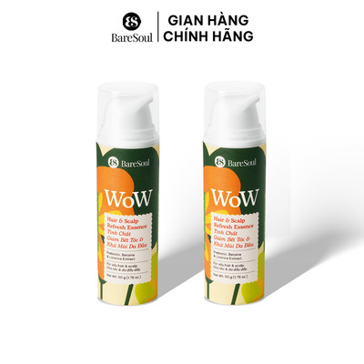 COMBO 2 Gel Tinh chất giảm bết, kiềm dầu, khử mùi & làm mát da đầu BareSoul WOW 50gx2