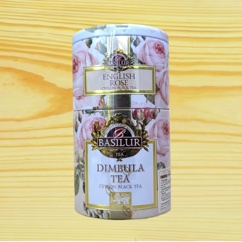 BASILUR [Hộp thiếc DIMBULA 100gr] TRÀ ĐEN NGUYÊN CHẤT HƯƠNG HOA HỒNG English Rose Ceylon Black Tea