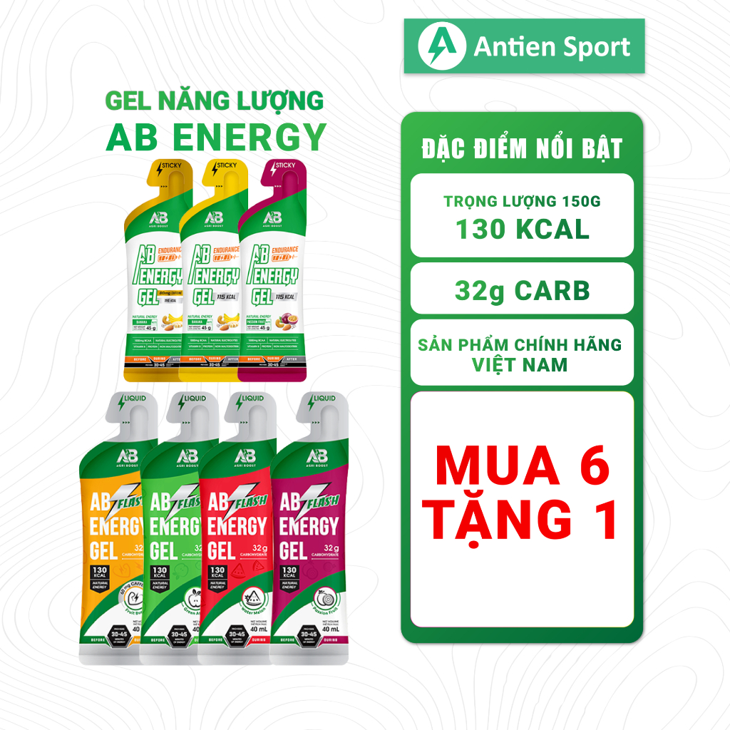 Gel Năng Lượng AB Gel Flash dạng lỏng Bổ Sung Năng Lượng Nhanh,Dễ Hấp Thụ,Nhiều Hương Vị  thể thao