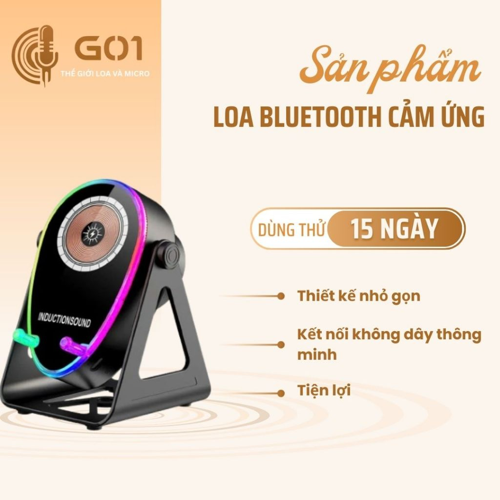 Loa bluetooth cảm ứng H68 hỗ trợ sạc không dây