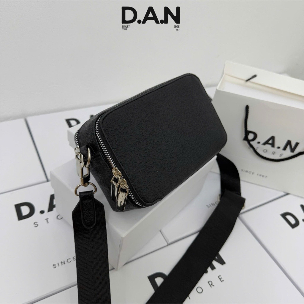Túi đeo chéo nam DAN02 [ FULL BOX + TÚI TẶNG QUÀ ] Dáng hộp ngang,chất liệu da PU nhập khẩu cao cấp,lịch sự
