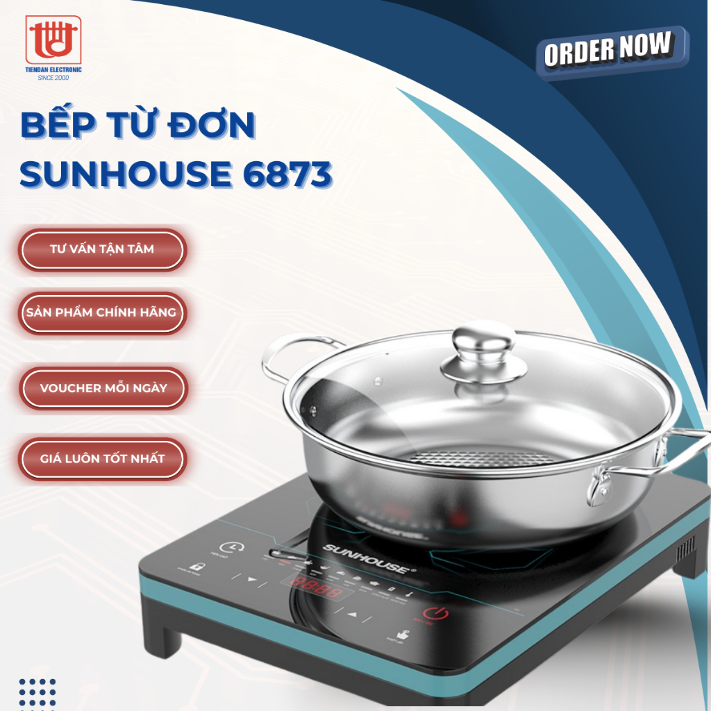 Sunhouse Bếp Từ Đơn SHD6873 - Công suất 2200W