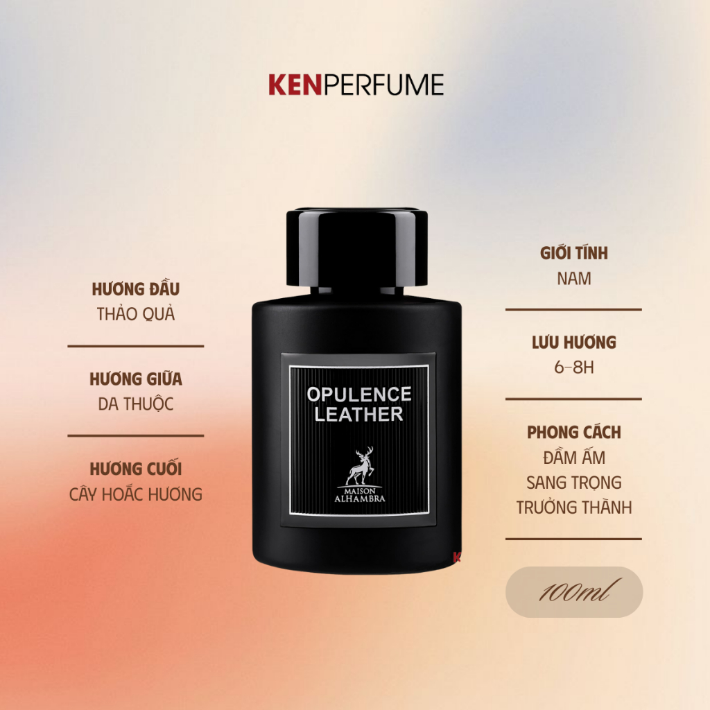 Nước hoa Fullseal 100ML Maison Alhambra Opulence Leather | Nước Hoa Nam | Ken Perfume