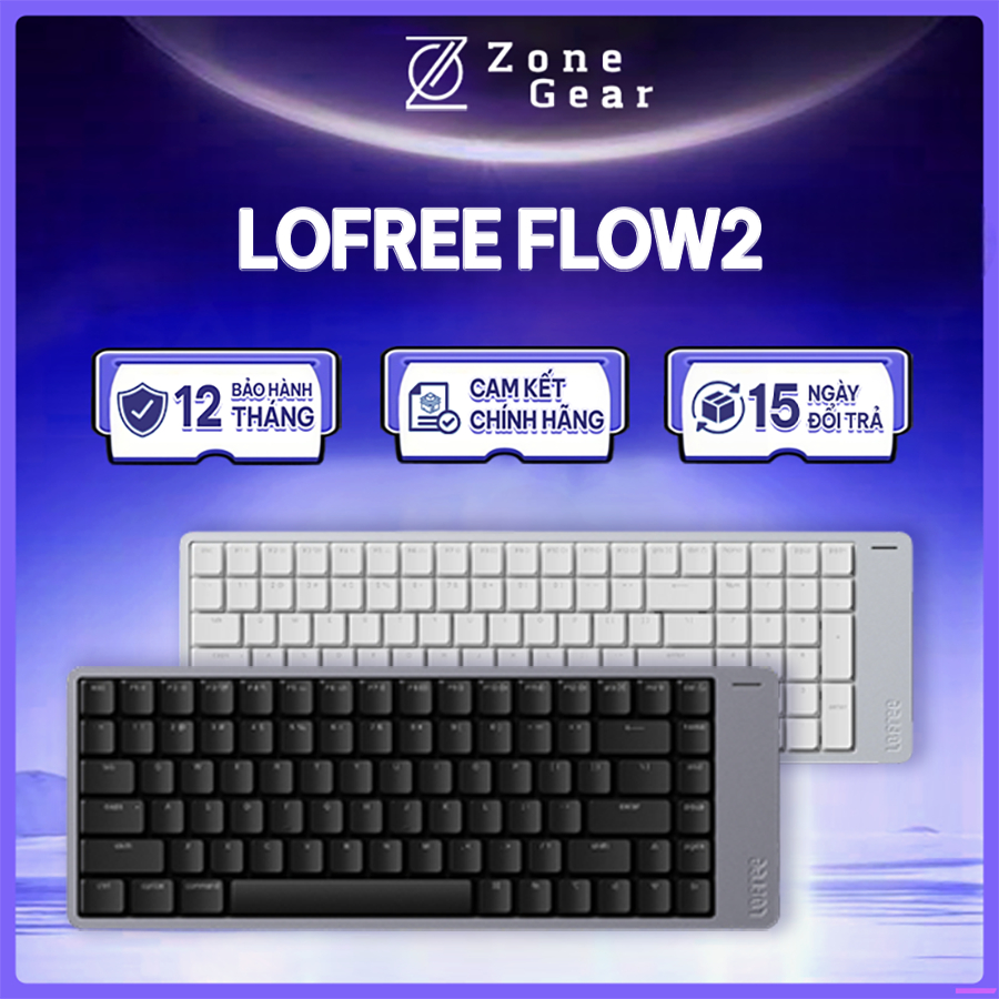 [Hà Nội] Bàn phím cơ Lofree Flow2 - Bàn phím không dây low profile Lofree Flow 2, Cảm ứng vuốt chỉnh