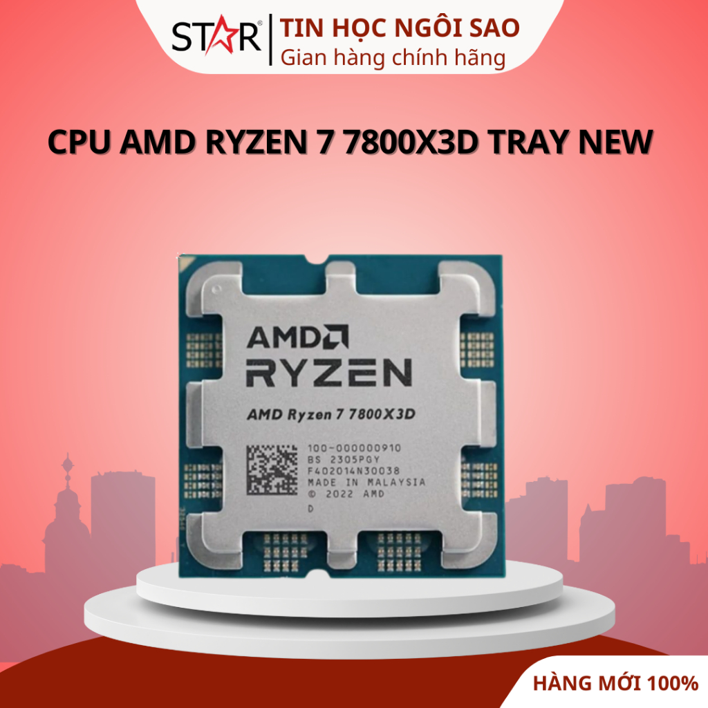 CPU AMD Ryzen 7 7800X3D Tray New - Bảo hành 36 tháng