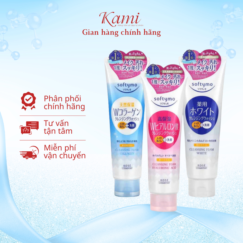 Sữa rửa mặt Kose Softymo Nhật Bản 220g