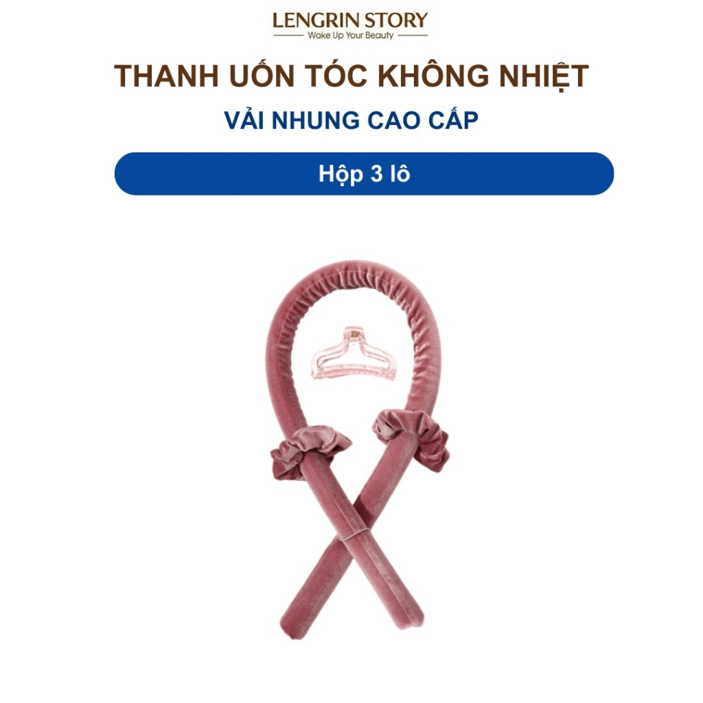 Thanh/Lô uốn tóc không nhiệt vải nhung cao cấp - Tạo kiểu tóc xoăn tự nhiên, bảo vệ tóc Linara