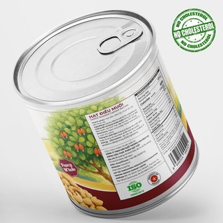Vietnuts - Hạt điều rang muối lon 200g CAO CẤP | 0% cholesterol - hạt cho mẹ bầu | Quà tặng cao cấp