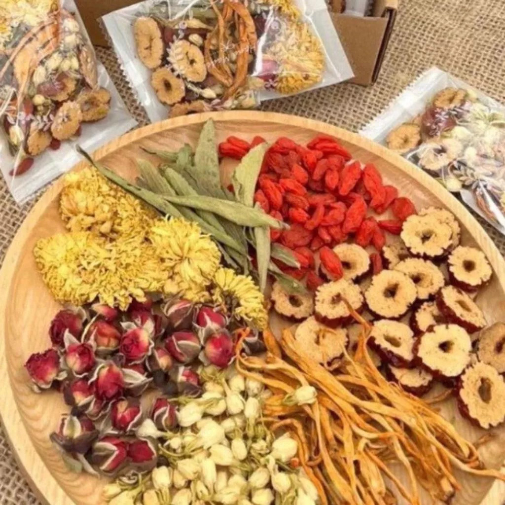 Set trà thảo mộc, trà hoa - quà tặng 20-11, quà tặng ngày 8-3 Set quà tặng bạn người thân