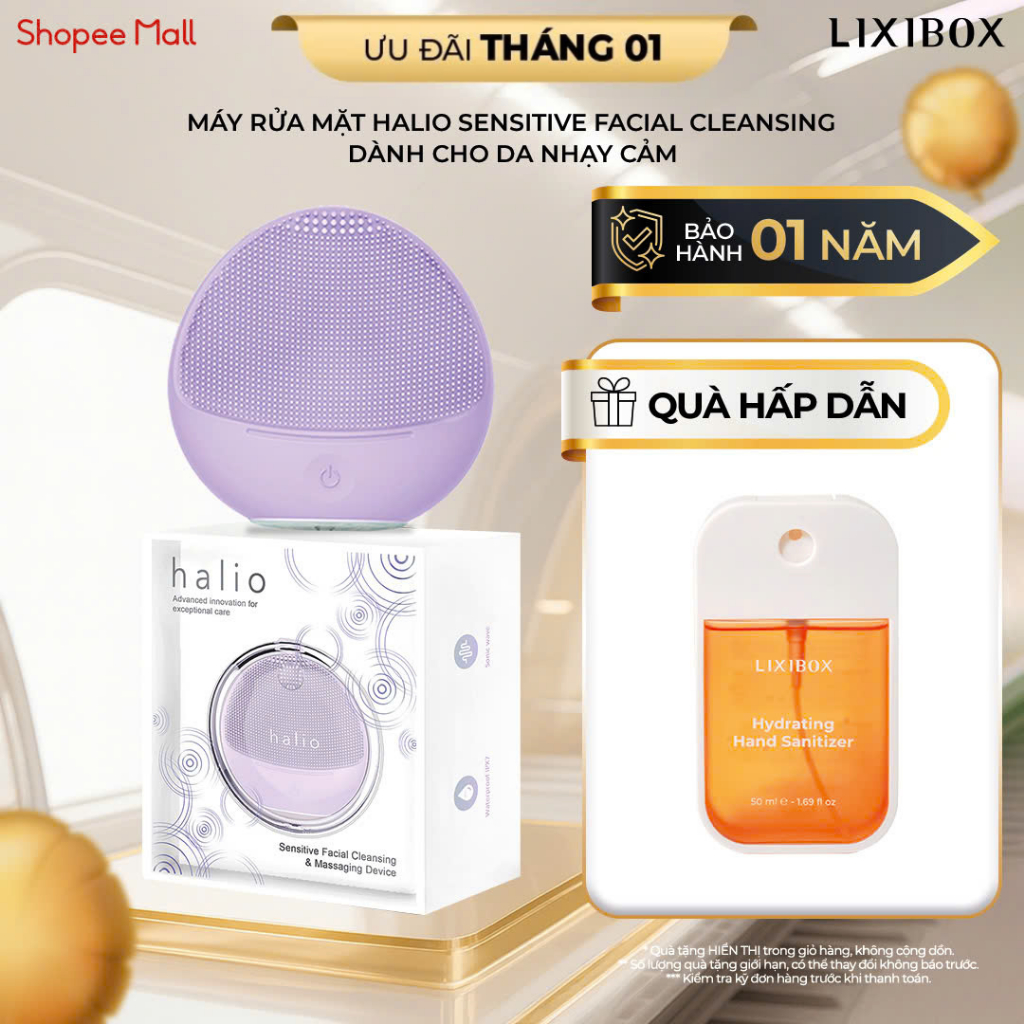 [SPLIVE] Máy Rửa Mặt Halio Sensitive Facial Cleansing Massaging Device - Dành Cho Da Nhạy Cảm