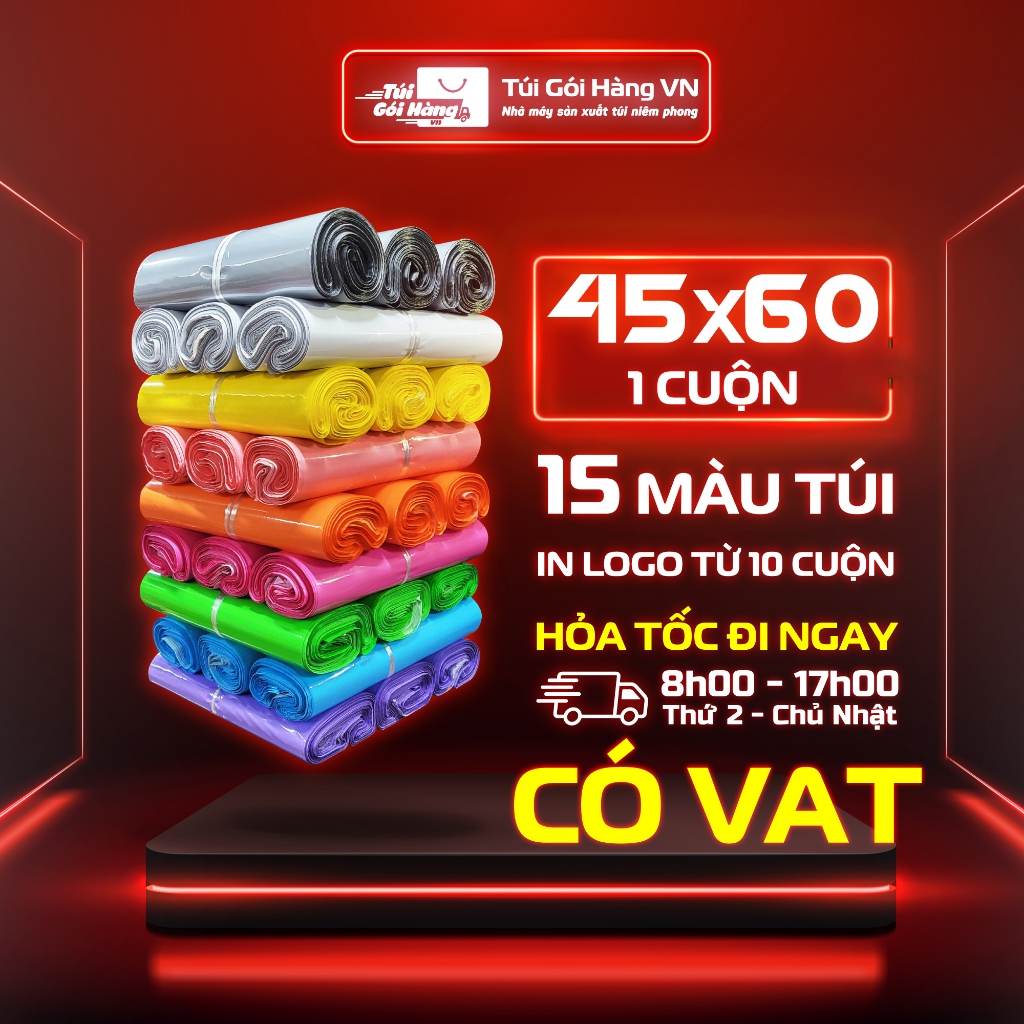 [1 Cuộn] Túi Niêm Phong 45x60 Đóng Balo,Chăn - Giao Hỏa Tốc, Giá Đã Bao Gồm VAT - Túi Gói Hàng VN