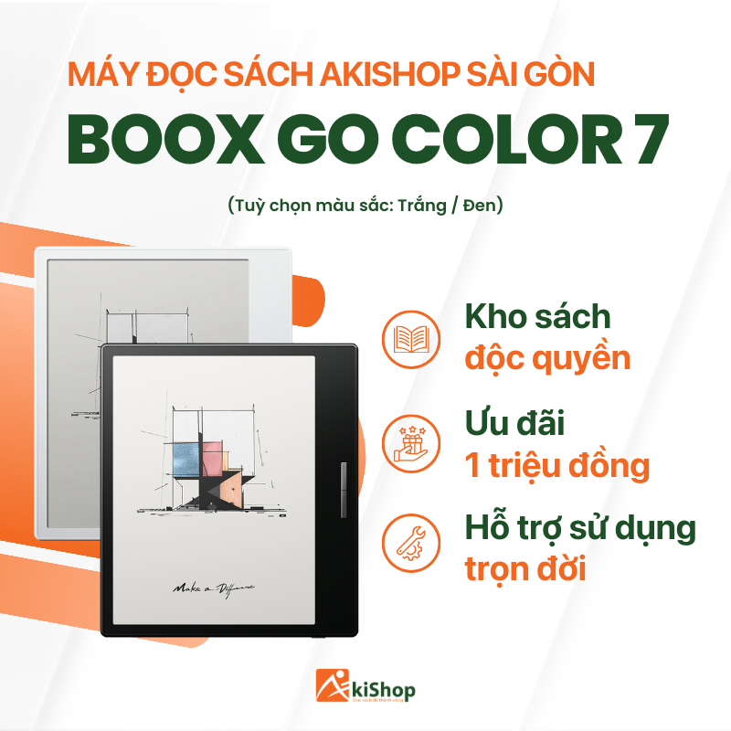 Máy đọc sách Boox Go Color 7 Chính hãng Akishop-BXGC7