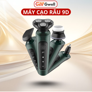 Máy cạo râu Mini  3 lưỡi kép 9D 3in1 hàng cao cấp IP X7 kháng nước hiện đại, Pin sạc tiện lợi