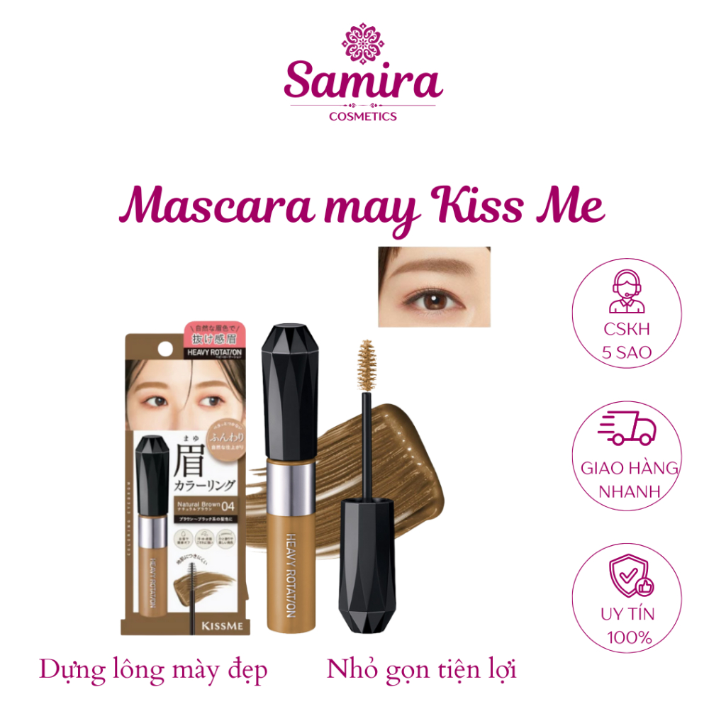 Mascara Chải Đổi Màu Lông Mày Chống Lem Trôi Ex Kissme Heavy Rotation Coloring Eyebrow 8g - Samira.C