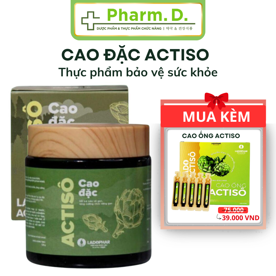 [CHÍNH HÃNG]  Cao Đặc Actiso Đà Lạt Ladophar bảo vệ gan và thanh lọc cơ thể (Lọ 120g) - Ladophar
