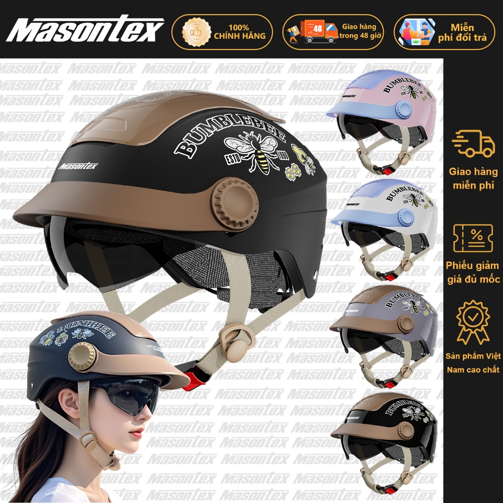 336Mũ bảo hiểm masontex chính hãng Mũ bảo hiểm đặc biệt mạnh mẽ