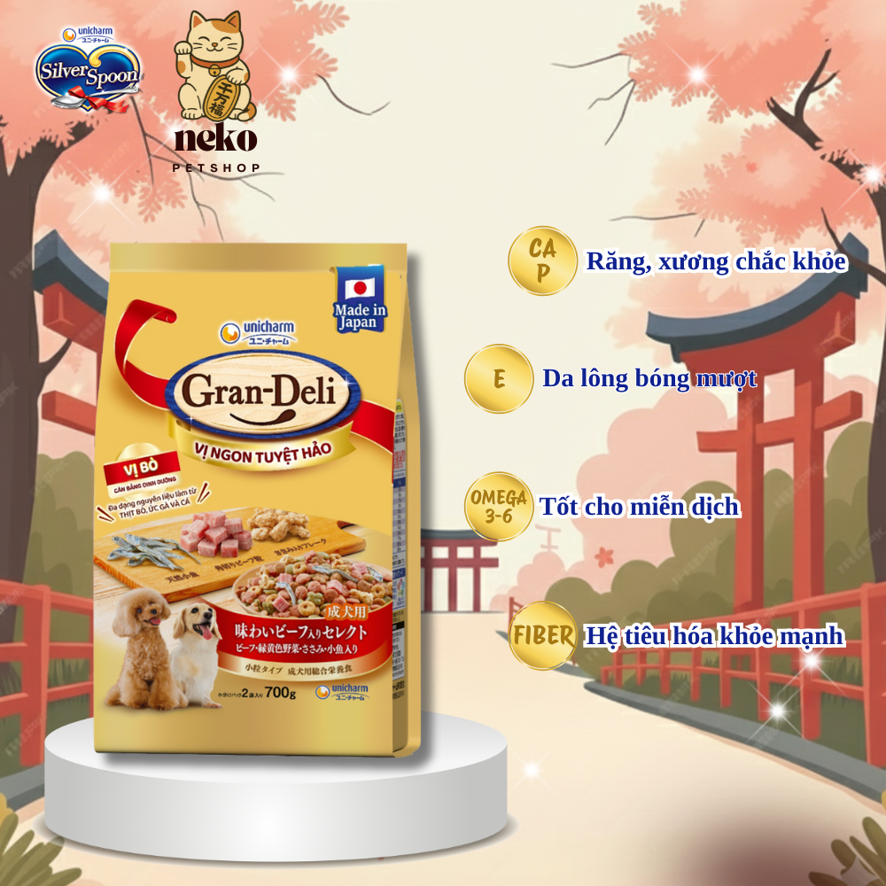 Thức ăn khô cho chó Gran Deli 700g/gói
