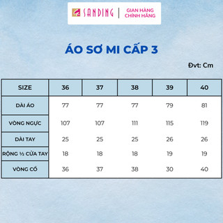 ÁO SƠ MI HỌC SINH NAM CẤP 3