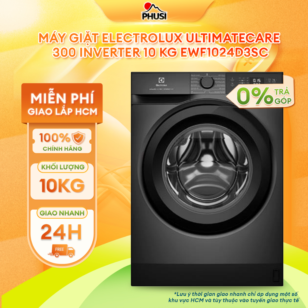 EWF1024D3SC Máy giặt Electrolux UltimateCare 300 Inverter 10 kg EWF1024D3SC [MIỄN PHÍ GIAO LẮP HCM]