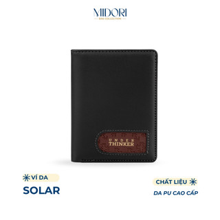 Ví Da PU Đứng SOLAR Nam Nữ Bóp Đựng Tiền Thẻ Nhiều Ngăn Cao Cấp Chính Hãng | MIDORI BAG COLLECTION