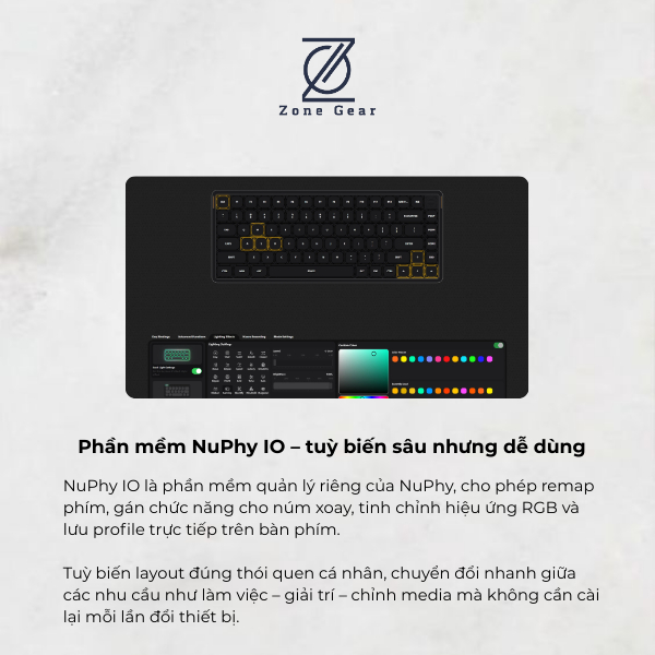 Bàn phím cơ Nuphy Air75 V3 - Bàn phím low profile không dây, Núm xoay điều chỉnh âm lượng, Khung nhôm, 3 mode kết nối | BigBuy360 - bigbuy360.vn