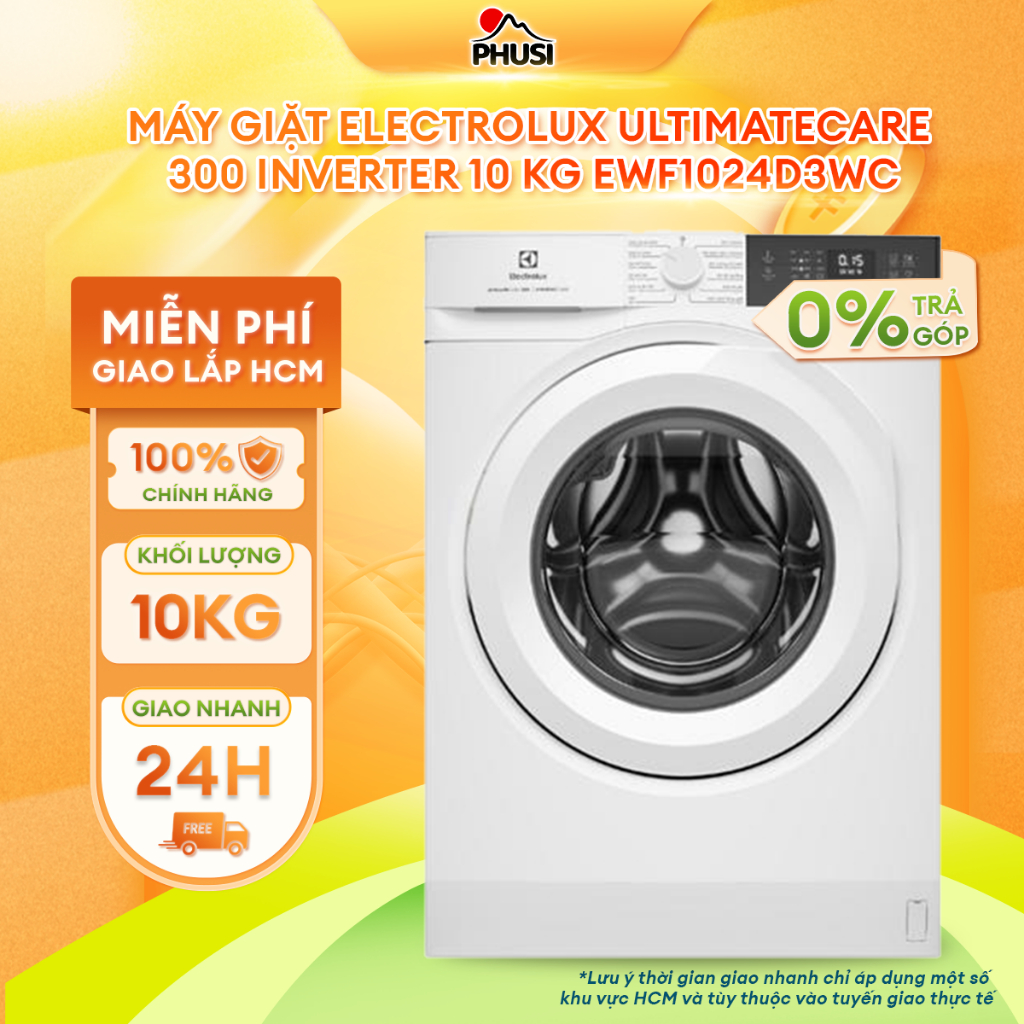 EWF1024D3WC Máy giặt Electrolux UltimateCare 300 Inverter 10 kg EWF1024D3WC [MIỄN PHÍ GIAO LẮP HCM]