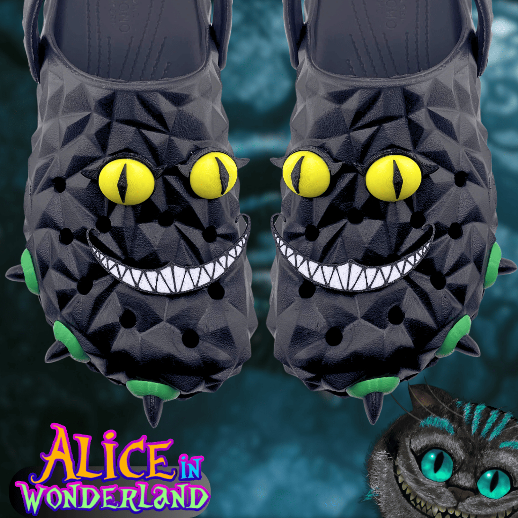 [Charm Riêng Không Dép] Charm Mèo Alice Gắn Dép Crocs - Phụ kiện Charm Gồm 1 cặp Jibbitz (2 chiếc).