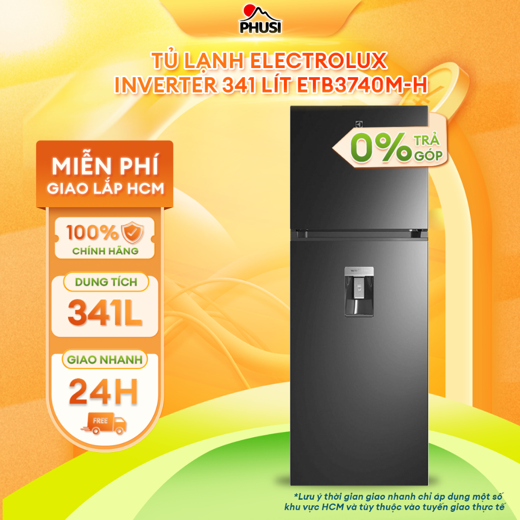 ETB3740M-H Tủ Lạnh Electrolux Inverter 341 Lít ETB3740M-H [MIỄN PHÍ GIAO LẮP HCM]