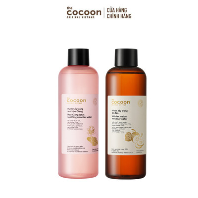 [MUA 2 GIẢM 41%] Combo Nước Tẩy Trang Sen Hậu Giang 500ml & Nước Tẩy Trang Bí Đao Cocoon 500ml