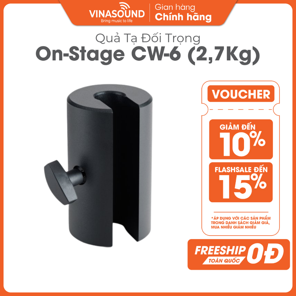 Quả Tạ Đối Trọng On-Stage CW-6 6LB Chính Hãng | Trọng Lượng 2.7 Kg, Gắn Cần Boom Cân Bằng Micro Cho 