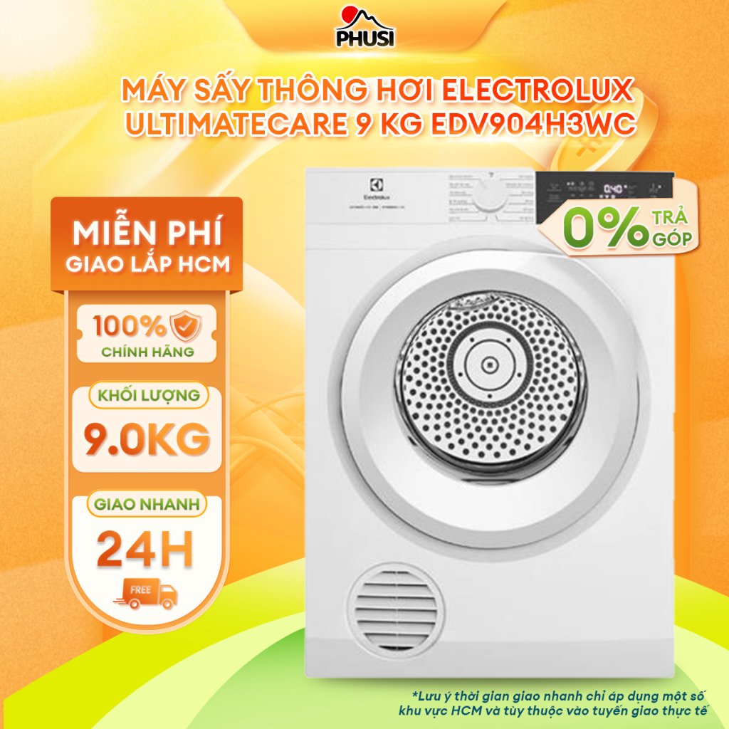 EDV904H3WC Máy sấy thông hơi Electrolux UltimateCare 9 kg EDV904H3WC [MIỄN PHÍ GIAO LẮP HCM]