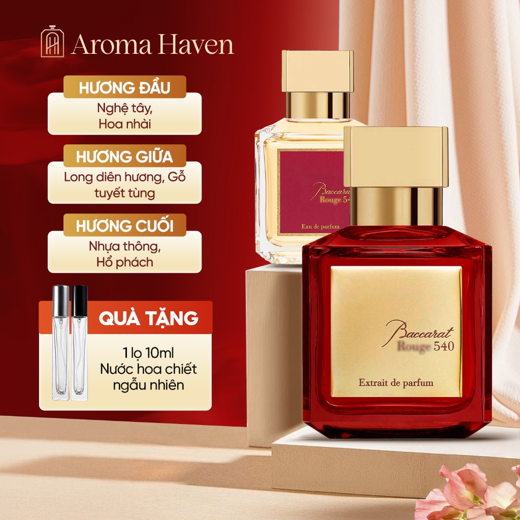 "[FULL BOX] Nước hoa MM.FK B.accara tt a Ro .uge 540 đỏ trắng (70ml) Sang Trọng, Ngọt Ấm, Nổi Bật