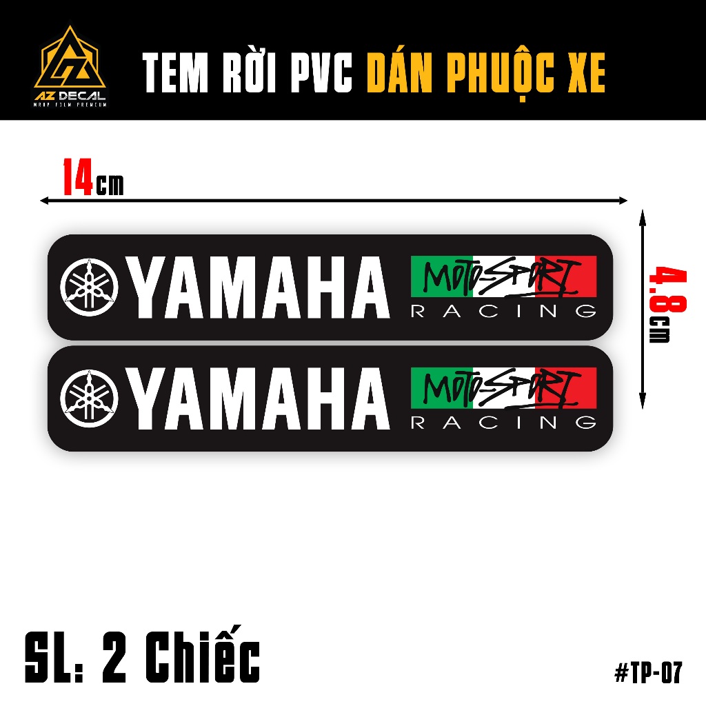 Decal Dán Phuộc Trước Yamaha Moto Sport Racing | TP07 | Tem Phuộc Phản Quang Chống Nước, Bám Dính Ca