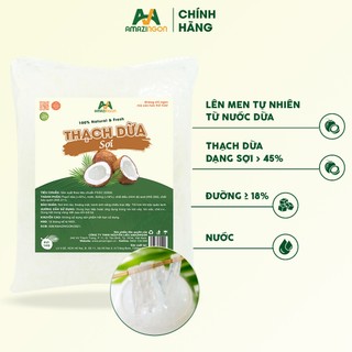 Thạch Dừa Sợi Ăn Liền – Giòn Ngon, Ít Ngọt – Topping Trà Sữa & Đồ Uống – Túi 1KG AMAZINGON