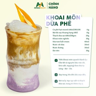 Thạch Dừa Sợi Ăn Liền – Giòn Ngon, Ít Ngọt – Topping Trà Sữa & Đồ Uống – Túi 1KG AMAZINGON