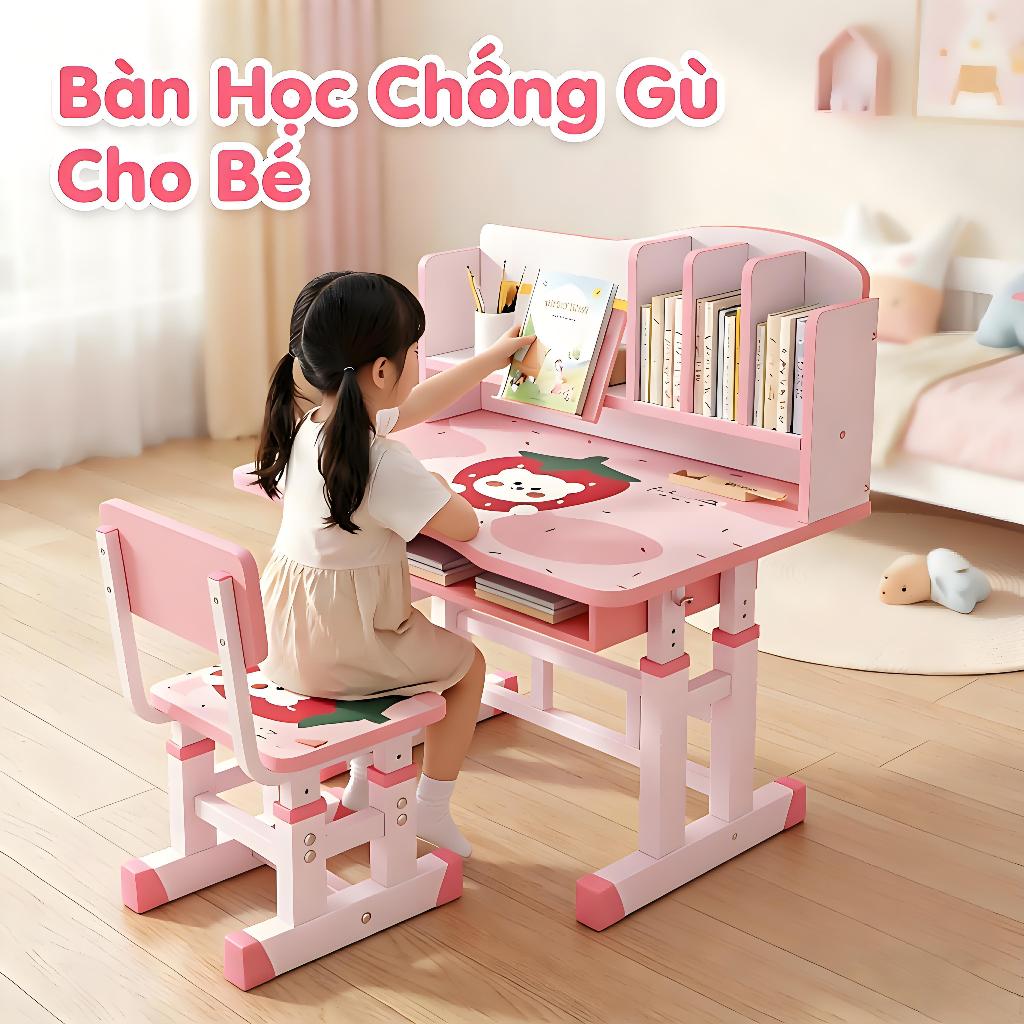 ALVIN Bàn học bàn làm việc có ngăn kéo có thể điều chỉnh màu hồng và xanh dương ghế đồng bộ | BigBuy360 - bigbuy360.vn