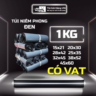1KG Túi Niêm Phong Xám Đen Keo Dán Tốt, Giao Hoả Tốc, Giá đã bao gồm VAT - Túi Gói Hàng VN