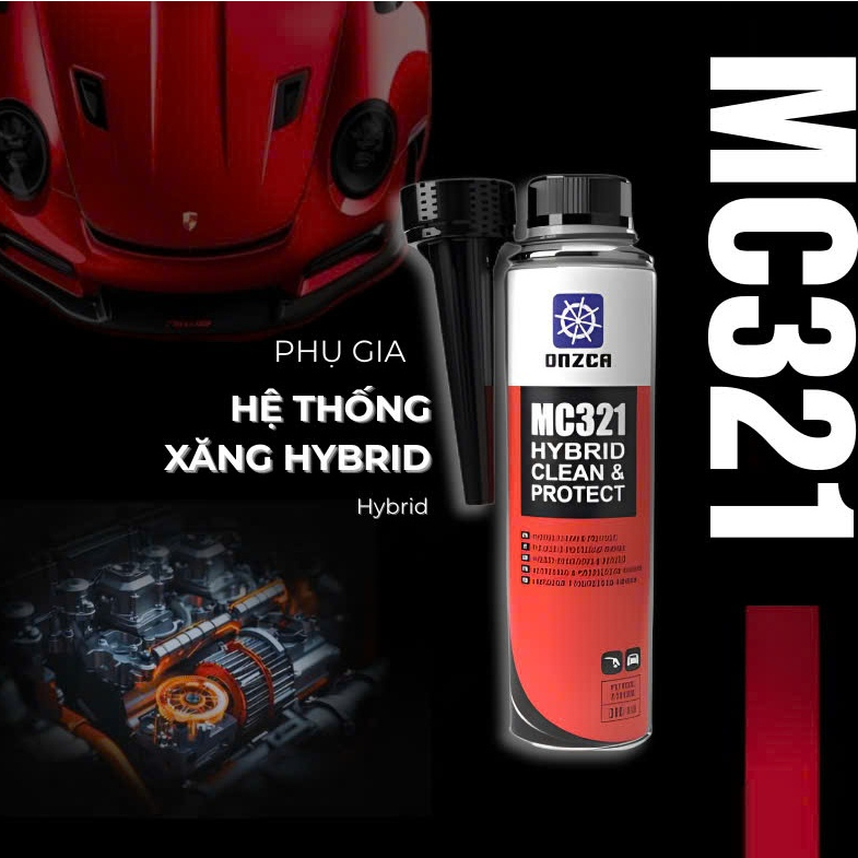 [Xe Xăng Hybrid] Onzca MC321 - Dung Dịch Phụ Gia Bảo Vệ Hệ Thống Xăng Hybrid - Dung Tích 300ml