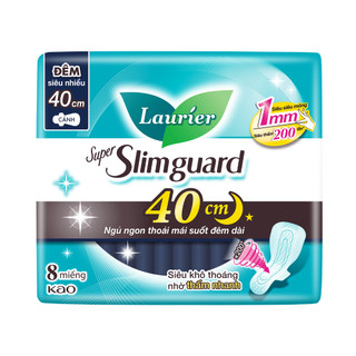 Quà Merries - BVS Laurier Ban Đêm Siêu Mỏng 1mm 40cm 8 Miếng