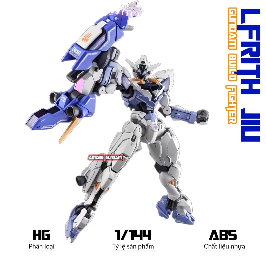 Mô hình HG Lfrith Jiu, 1/144 Mecha, Đồ chơi lắp ráp nhựa